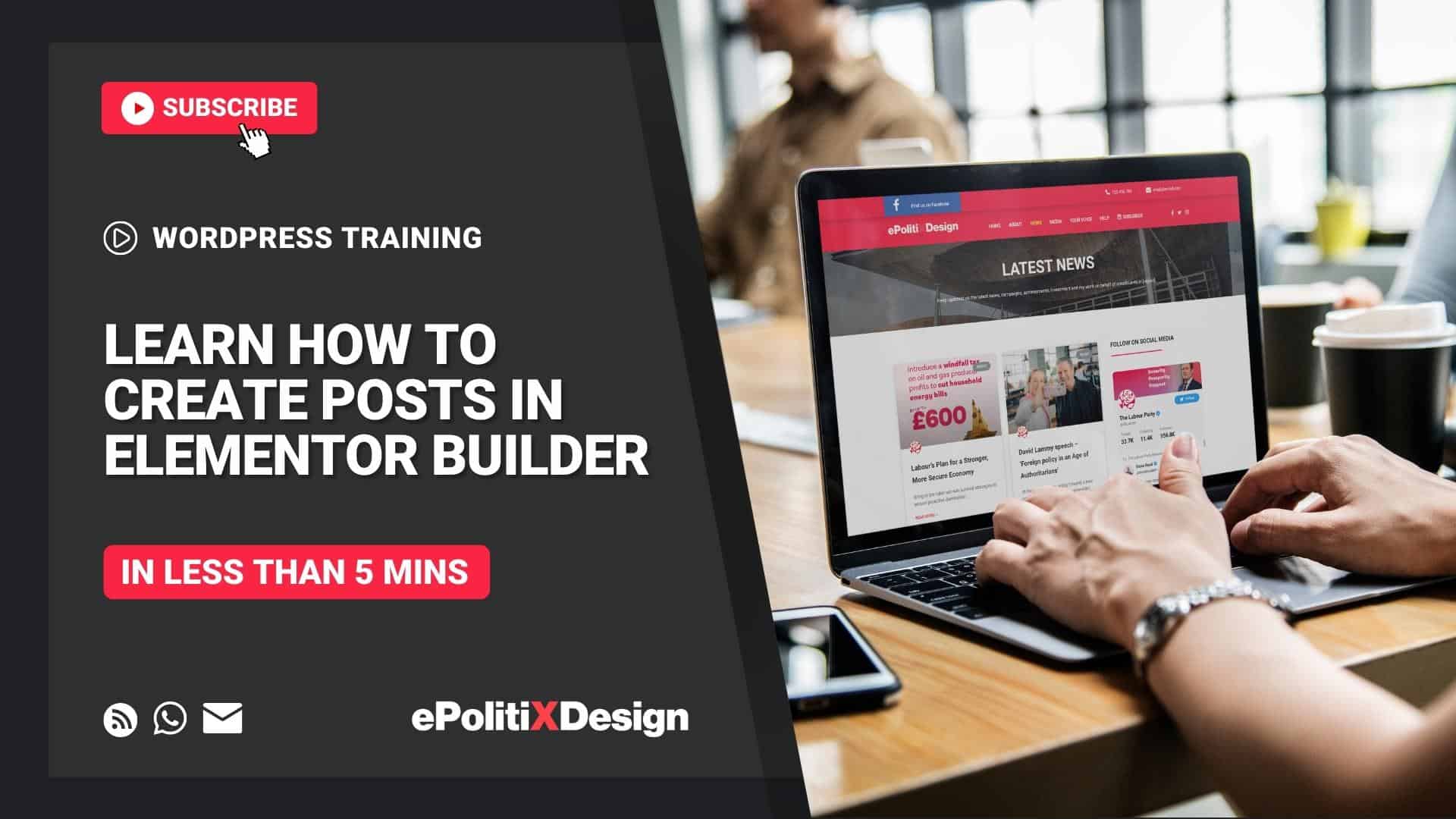 How to Create Posts in Elementor Builder