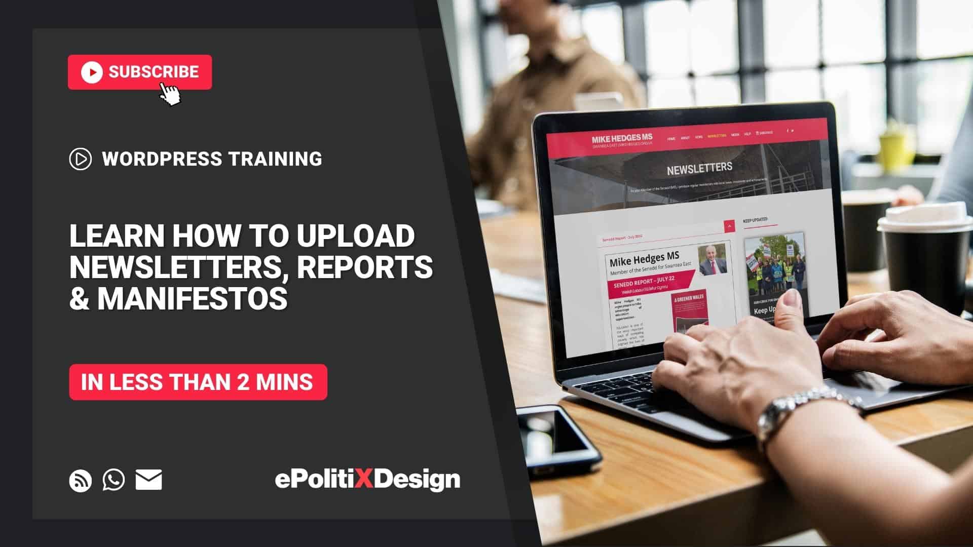 How to Upload Newsletters, Reports & Manifestos